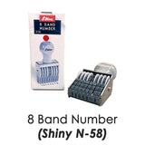 Shiny 8 Band Number Stamp