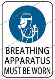 BREATHING APPARATUS MUST BE WORN