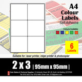 CS A4 Multi-Purpose Colour Labels (10's)