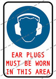 EAR PLUGS MUST BE WORN