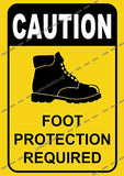 CAUTION - FOOT PROTECTION REQUIRED