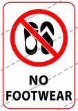 NO FOOTWEAR