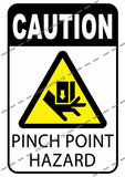 CAUTION - PINCH POINT HAZARD (SHARP TOOLS)