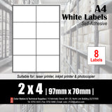 CS A4 Multi-purpose White Labels (100's)