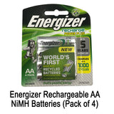 Energizer Rechargeable AA / AAA NiMH Battery (Pack of 4)