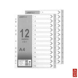 A4 PVC 12 Index Divider