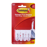 Command Damage-Free Hanging Small Wire Hooks (Holds 225g)