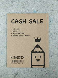 CASH SALE KD4525 | NCR 100 x 1 PLY | Kingdex