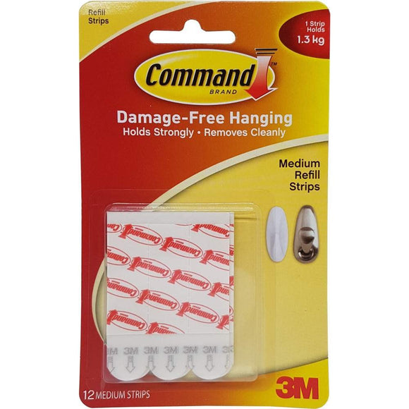 Command Damage-Free Hanging Medium Refill Strips (Holds 1.3kg)