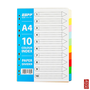 A4 ESPP 10 Colours Paper Dividers