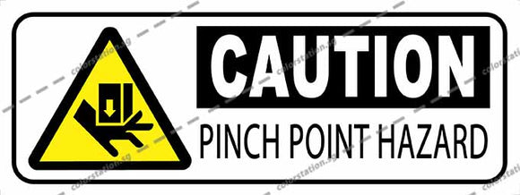 CAUTION - PINCH POINT HAZARD (SHARP TOOLS)