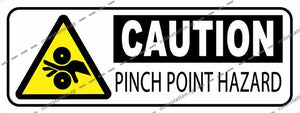 CAUTION - PINCH POINT HAZARD (HEAVY MACHINERY)