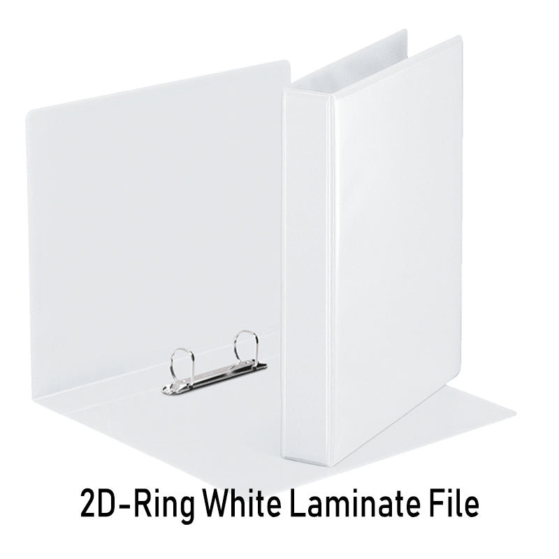 Pvc White File A4 PVC 2D-Ring White Laminate File – Color Station Website