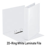 A4 PVC 2D-Ring White Laminate File