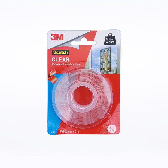 3M Scotch Permanent Clear Mounting Tape 21mm x 2m (4010C)