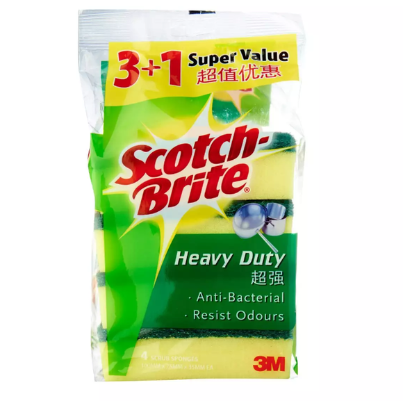 3M Scotch-Brite™ Heavy Duty Scouring Sponge (Buy 3 Free 1)