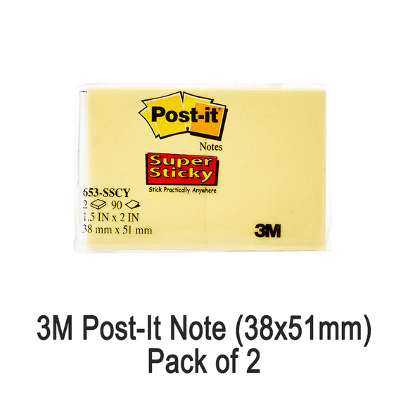 3M Post-it Notes
(1.5in x 2in)