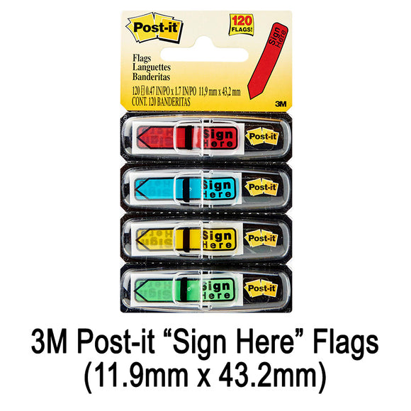 Post it cheap sign here