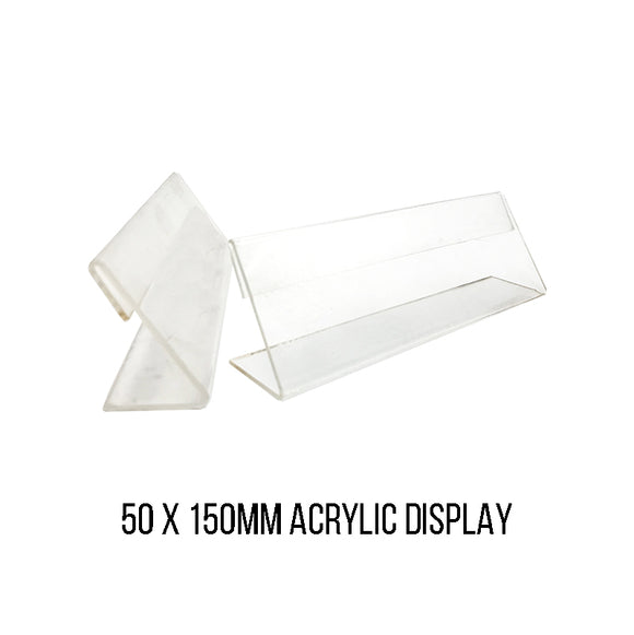 Acrylic Card Stand 150 x 50mm