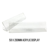 Acrylic Card Stand 200 x 50mm