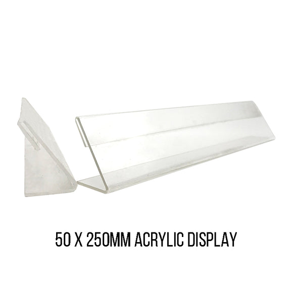 Acrylic Card Stand 250 x 50mm