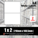 CS A4 Multi-purpose White Labels (100's)