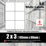 CS A4 Multi-purpose White Labels (100's)