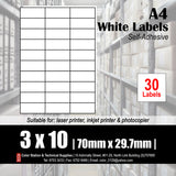 CS A4 Multi-purpose White Labels (100's)