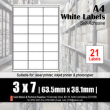 CS A4 Multi-purpose White Labels (100's)