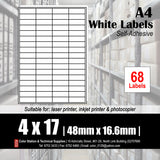 CS A4 Multi-purpose White Labels (100's)