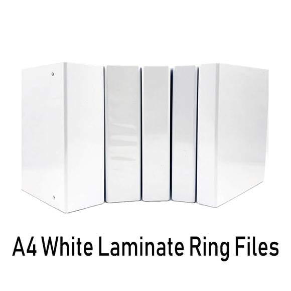 A4 PVC 2D-Ring White Laminate File