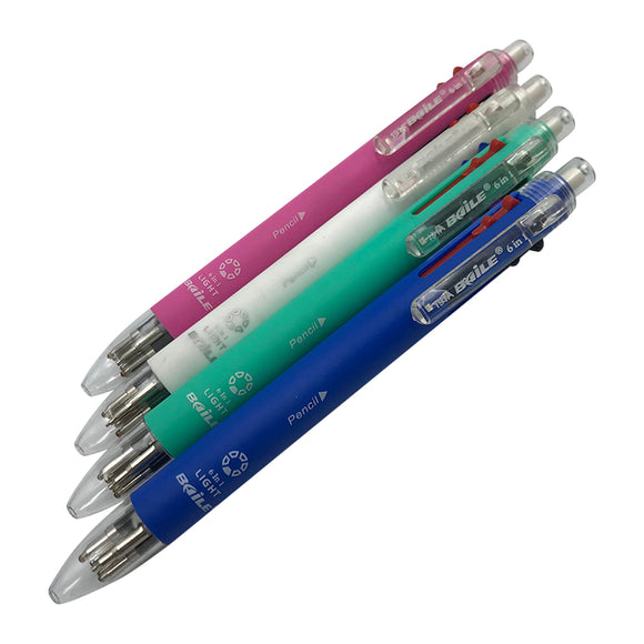 Baile 6-In-1 Pen 191A (5 Multi-Color Pen + Mechanical Pencil)