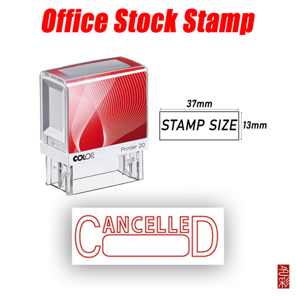 CANCELLED Stamp with ''Date''