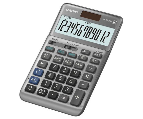 Casio JF-120FM Calculator | Extra Large Display | 12 Digits | The Standard for Business