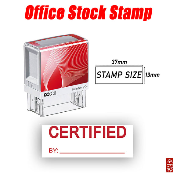 CERTIFIED BY Stamp