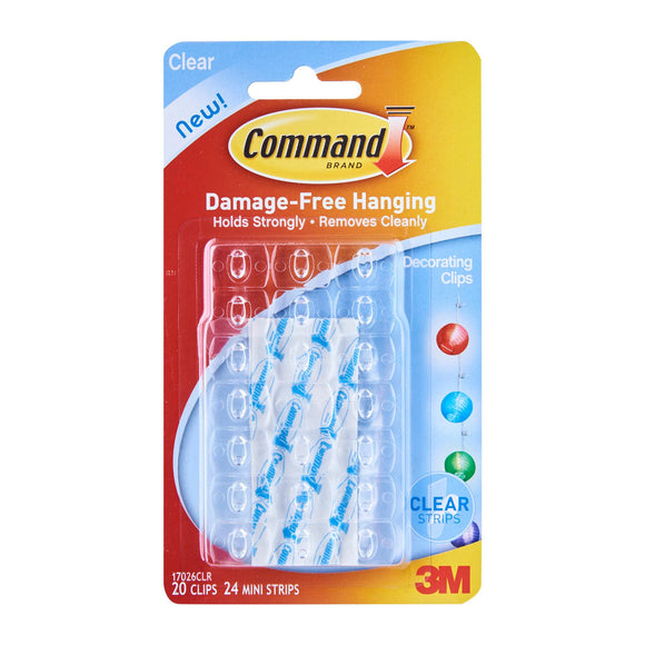 Command Damage-Free Hanging Decorating Clips (20 Clips)
