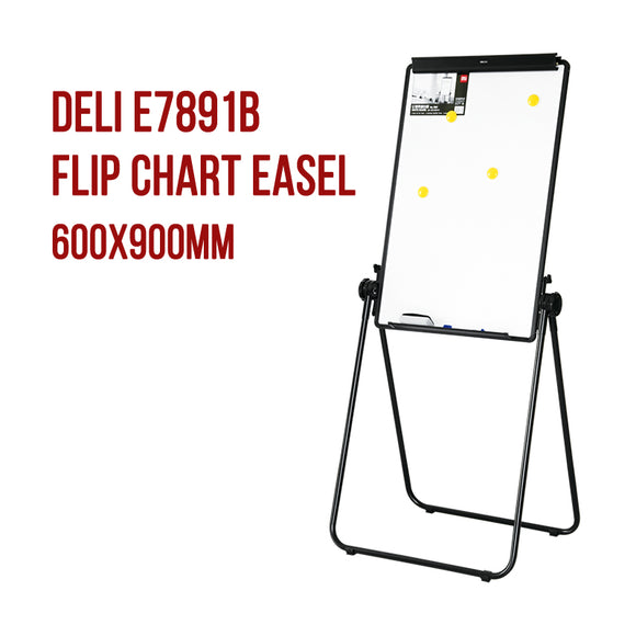 Deli E7891B Whiteboard Flip Chart Easel Stand 600x900mm