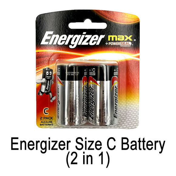 Energizer Max Size C Alkaline Battery (Pack of 2)