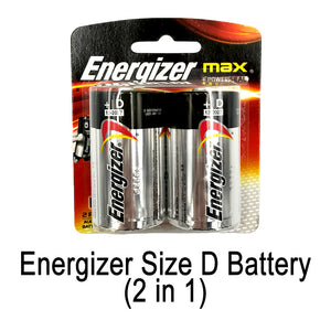 Energizer Max Size D Alkaline Battery (Pack of 2)