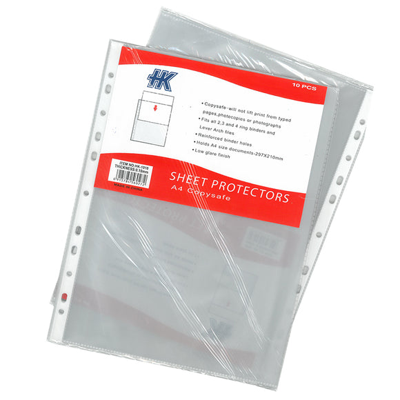HK A4 11-Holes Clear Sheet Protector (0.1mm)