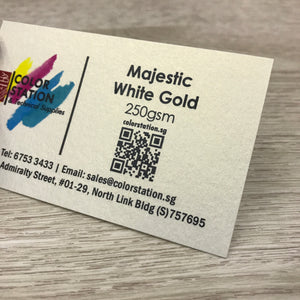 250gsm Fancy Paper - Majestic White Gold (10's)