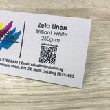 260gsm Fancy Paper - Zeta Linen (Brilliant White) 10's