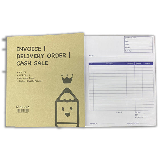 Kingdex NCR 2-Ply Invoice | Delivery Order | Cash Sale Book - (KD 702)