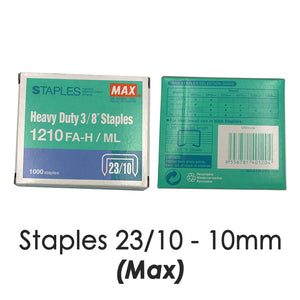 Max Heavy Duty Staples 23/10 (3/8" 10mm)