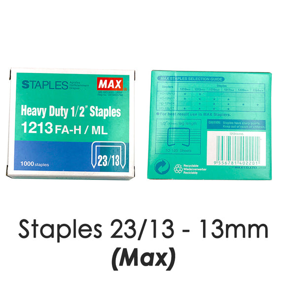 Max Heavy Duty Staples 23/13 (1/2