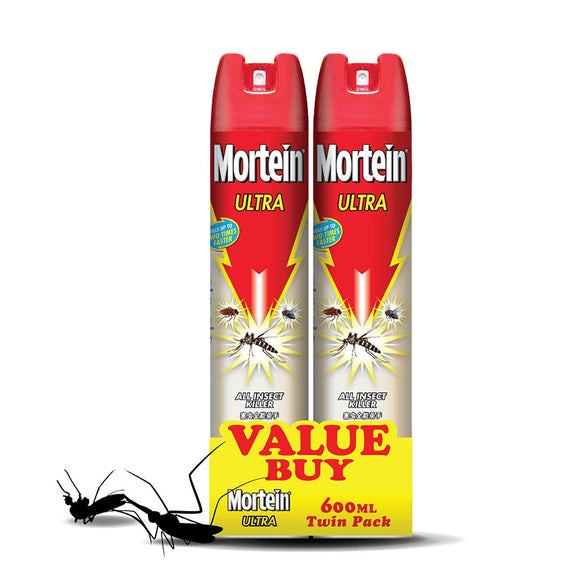 Mortein Ultra Odourless All Insects Killer (2 x 600ml)