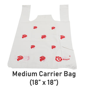 Carrier Bag - Medium White (18" x 18")