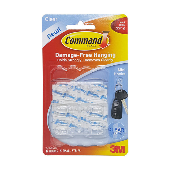 Command Damage-Free Hanging Mini Hooks (Holds 225g)