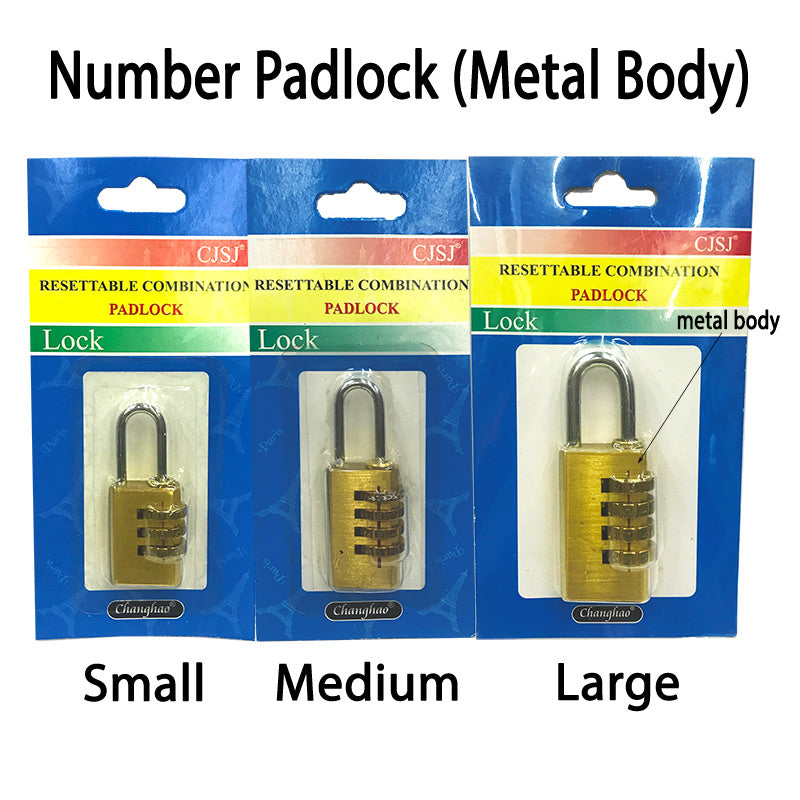 Re-settable Number Padlock (Metal Body) - Good for you – Color Station ...