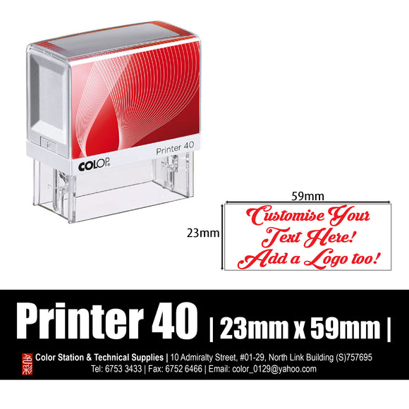 Custom-Made Self-Inking Printer 40 (22 x 58mm)
